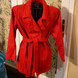 Old Navy double breasted red pea coat